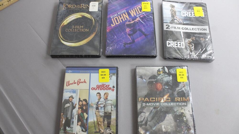 New Sealed 5 DVD Movie Lot John Wick Lord Rings Creed Pacific Rim Uncle Buck